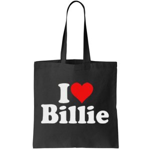 I Love Heart Billie Tote Bag