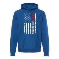 I Love Hot Nerds American Usa Flag Gift Premium Hoodie