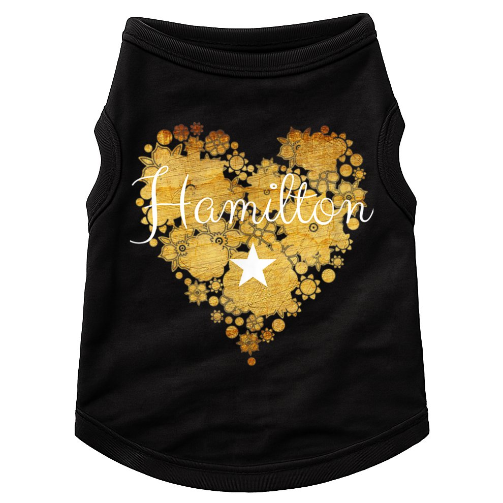 I Love Hamilton Heart Doggie Tank