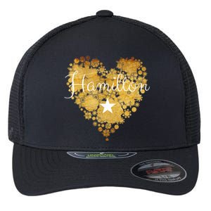 I Love Hamilton Heart Flexfit Unipanel Trucker Cap