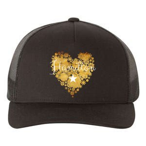 I Love Hamilton Heart Yupoong Adult 5-Panel Trucker Hat