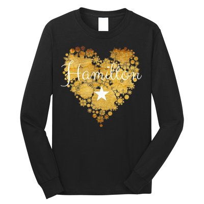 I Love Hamilton Heart Long Sleeve Shirt