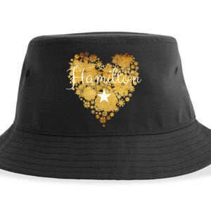 I Love Hamilton Heart Sustainable Bucket Hat