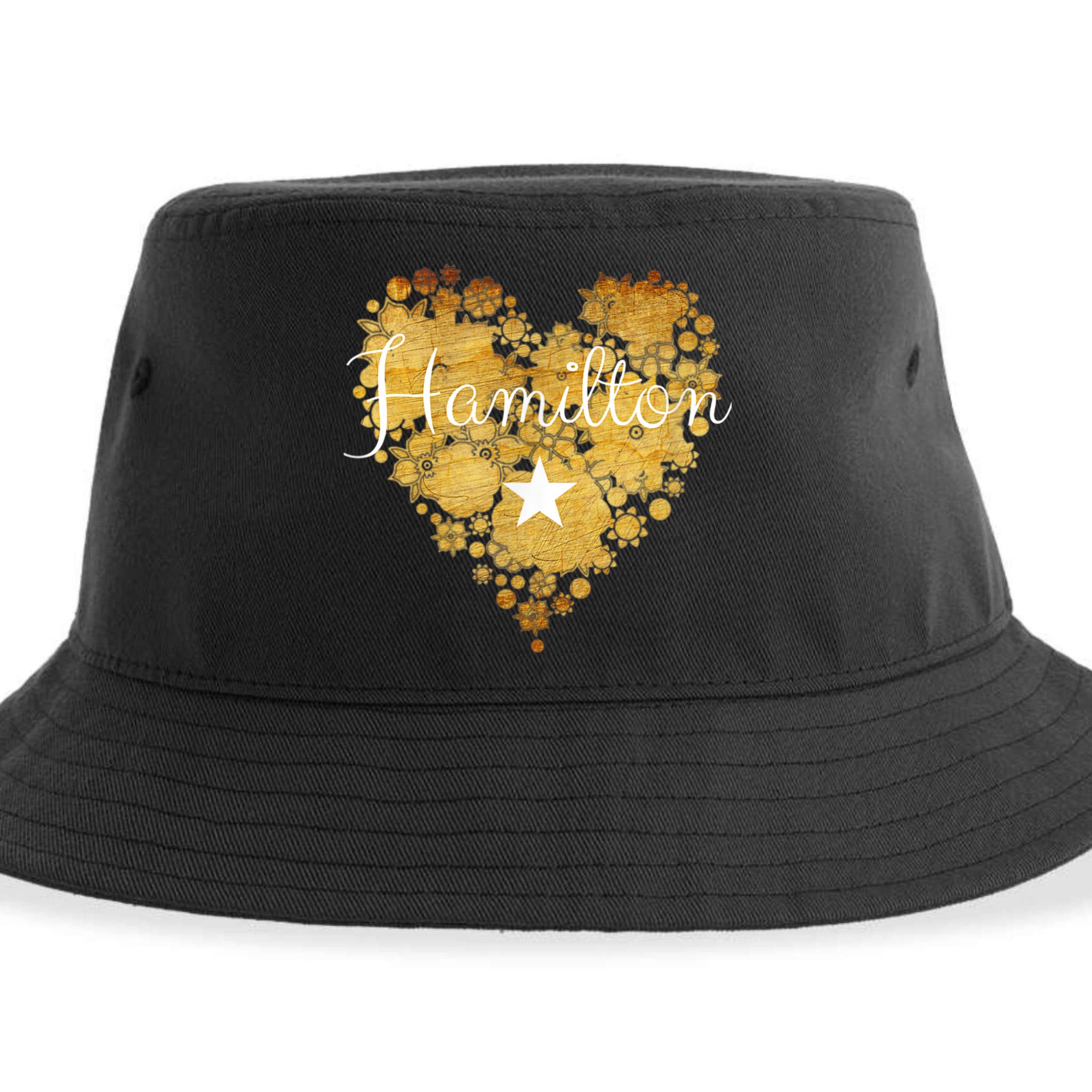 I Love Hamilton Heart Sustainable Bucket Hat