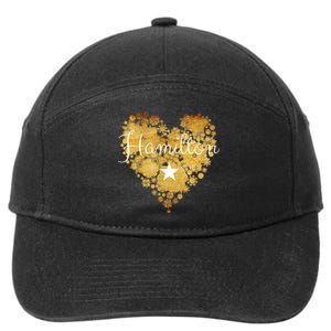 I Love Hamilton Heart 7-Panel Snapback Hat