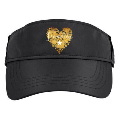 I Love Hamilton Heart Adult Drive Performance Visor