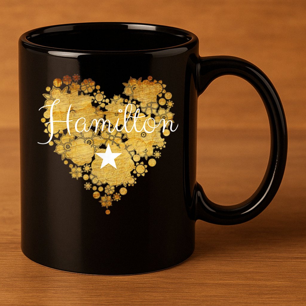 I Love Hamilton Heart 11oz C Handle Ceramic Mug