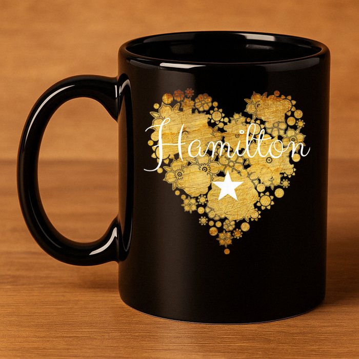 I Love Hamilton Heart 11oz C Handle Ceramic Mug
