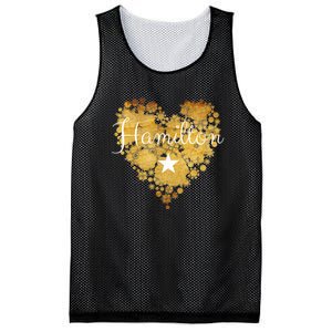 I Love Hamilton Heart Mesh Reversible Basketball Jersey Tank