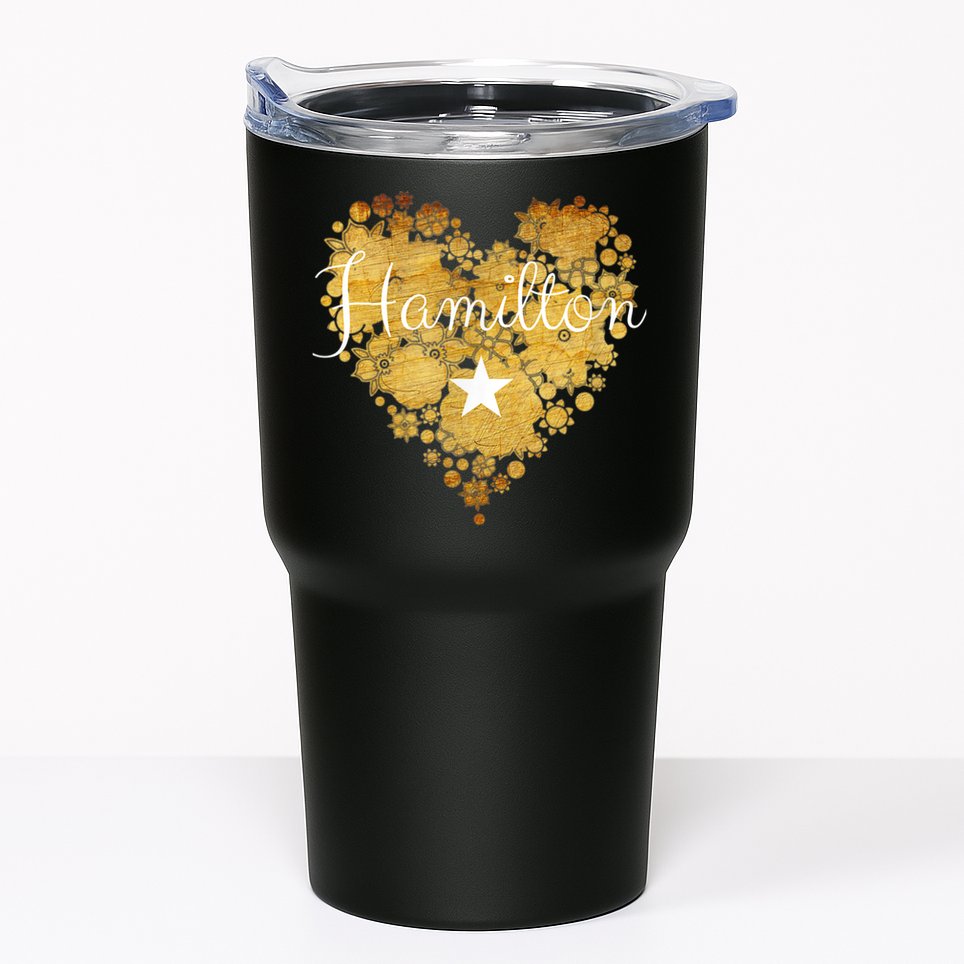 I Love Hamilton Heart Tumbler