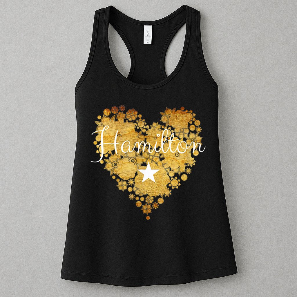 I Love Hamilton Heart Womens Tank Top
