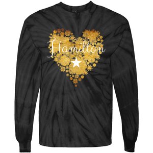 I Love Hamilton Heart Tie-Dye Long Sleeve Shirt