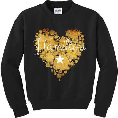 I Love Hamilton Heart Kids Sweatshirt
