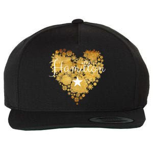 I Love Hamilton Heart Wool Snapback Cap