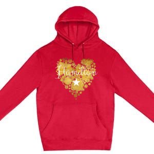 I Love Hamilton Heart Premium Pullover Hoodie