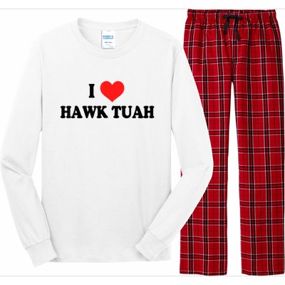 I Love Hawk Tuah Long Sleeve Pajama Set