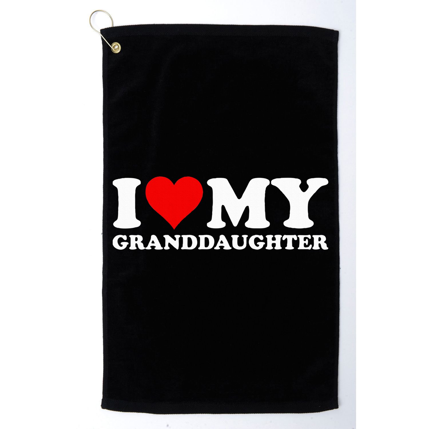 I Love Heart My Granddaughter Golf Towel