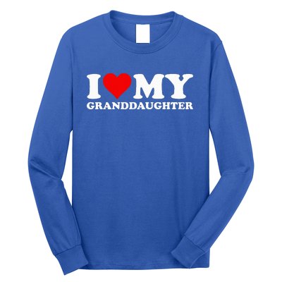 I Love Heart My Granddaughter Long Sleeve Shirt