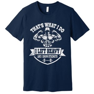 I Lift Heavy Funny Weight Lifting Workout Training Premium T-Shirt