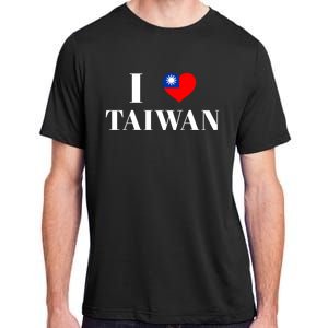 I Love Heart Taiwan Flag Taiwanese Taiwan Pride Roc Taipei Gift Adult ChromaSoft Performance T-Shirt