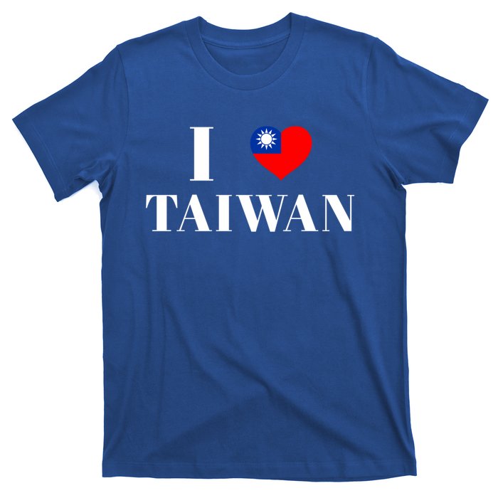 I Love Heart Taiwan Flag Taiwanese Taiwan Pride Roc Taipei Gift T-Shirt