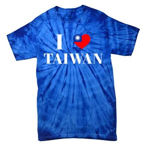 I Love Heart Taiwan Flag Taiwanese Taiwan Pride Roc Taipei Gift Tie-Dye T-Shirt