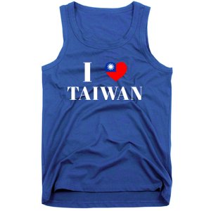 I Love Heart Taiwan Flag Taiwanese Taiwan Pride Roc Taipei Gift Tank Top