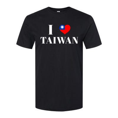 I Love Heart Taiwan Flag Taiwanese Taiwan Pride Roc Taipei Gift Softstyle CVC T-Shirt