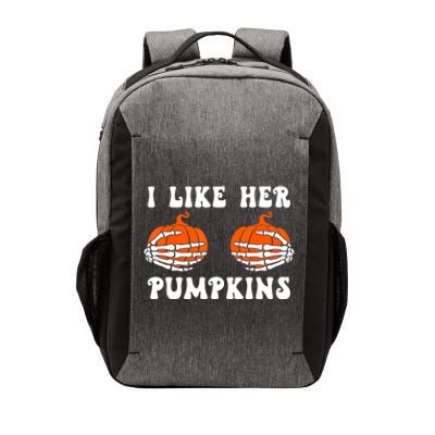 I Like Her Pumpkins Groovy Matching Couple Halloween Vector Backpack