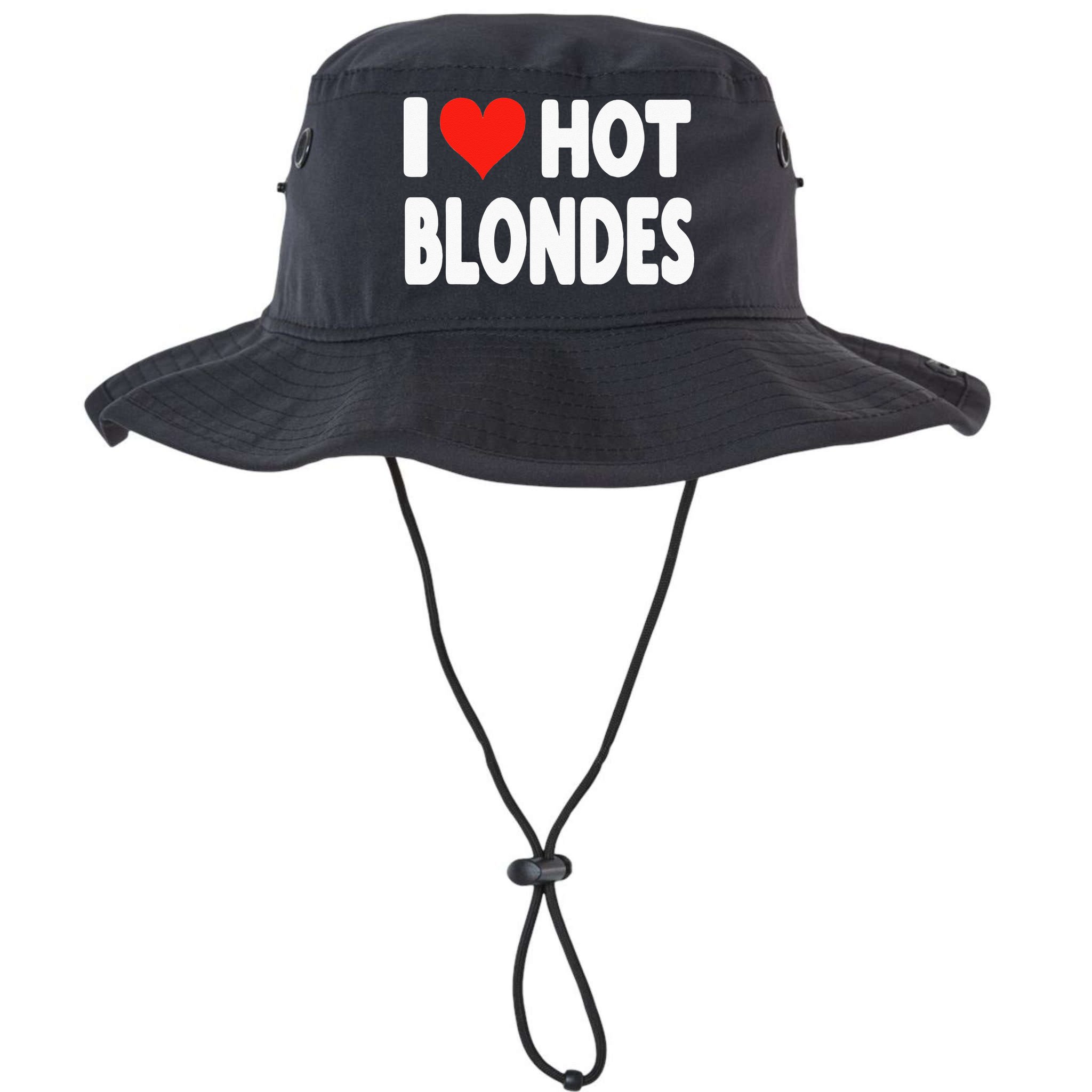 I Love Hot Blondes Heart Cute Funny Adult Humor Bucket Hat