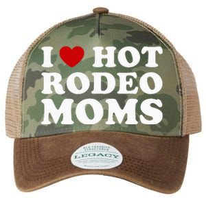 I Love Hot Rodeo Moms I Heart Cowboy Rodeo Mom Legacy Tie Dye Trucker Hat