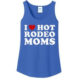 I Love Hot Rodeo Moms I Heart Cowboy Rodeo Mom Ladies Essential Tank