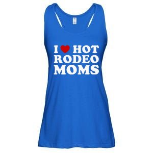 I Love Hot Rodeo Moms I Heart Cowboy Rodeo Mom Ladies Essential Flowy Tank