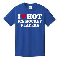 I Love Hot Ice Hockey Players Gift Kids T-Shirt