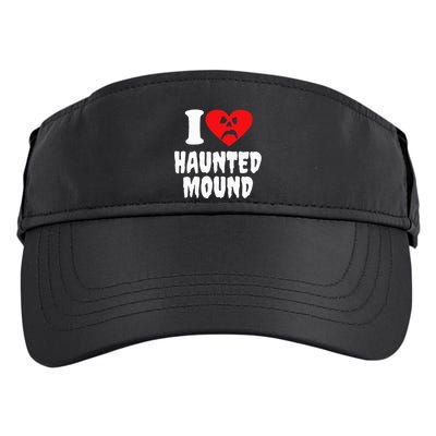 I Love Haunted Mound Adult Drive Performance Visor