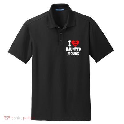 I Love Haunted Mound Dry Zone Grid Polo