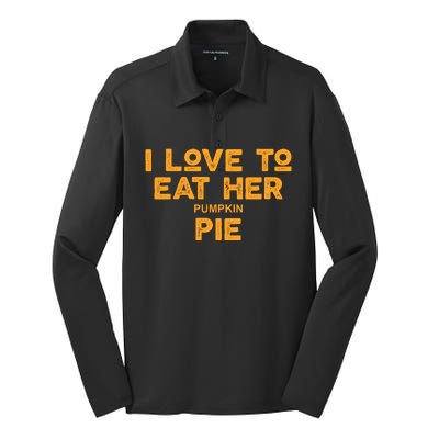 I Love Her Pumpkin Pie Silk Touch Performance Long Sleeve Polo