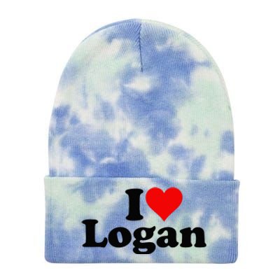 I LOVE HEART LOGAN Tie Dye 12in Knit Beanie