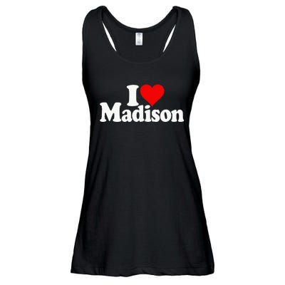 I Love Heart Madison Mads Maddie Ladies Essential Flowy Tank