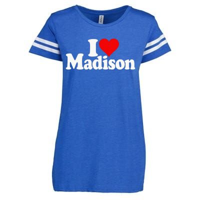 I Love Heart Madison Mads Maddie Enza Ladies Jersey Football T-Shirt