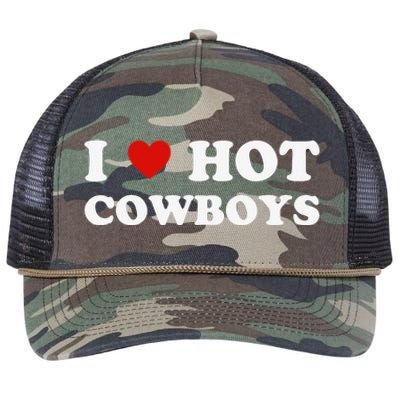 I love hot cowboys Retro Rope Trucker Hat Cap