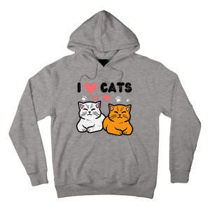 I Love Heart Cats Cute Kittens Pet Tall Hoodie