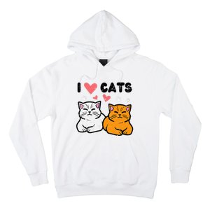 I Love Heart Cats Cute Kittens Pet Hoodie