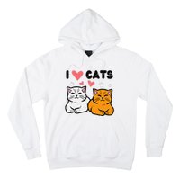 I Love Heart Cats Cute Kittens Pet Hoodie