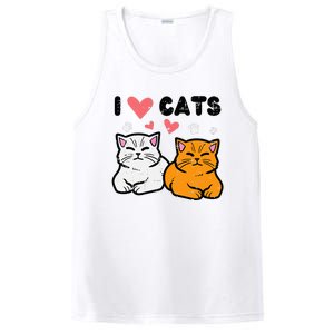 I Love Heart Cats Cute Kittens Pet PosiCharge Competitor Tank