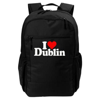 I Love Heart Dublin Ireland Daily Commute Backpack