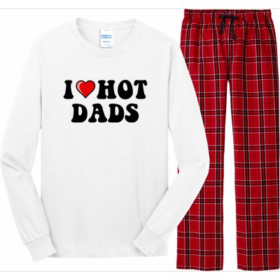 I Love Hot Dads Shirt I Heart Hot Dads Shirt Love Hot Dads Long Sleeve Pajama Set