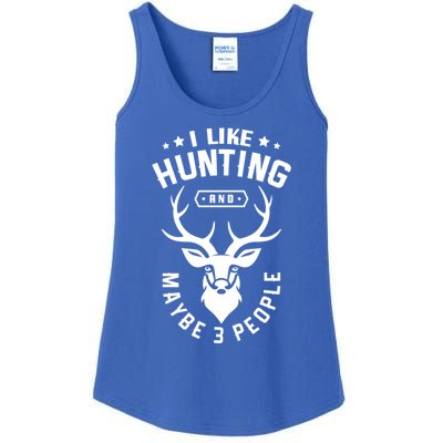 I Like Hunting And Maybe 3 People Hunting Funny Hunter Gift Ladies Essential Tank