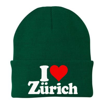 I Love Heart Zurich Switzerland Knit Cap Winter Beanie