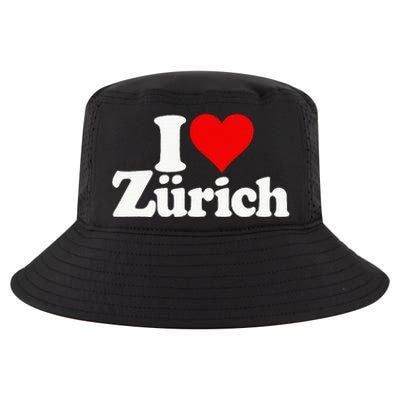 I Love Heart Zurich Switzerland Cool Comfort Performance Bucket Hat